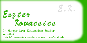 eszter kovacsics business card